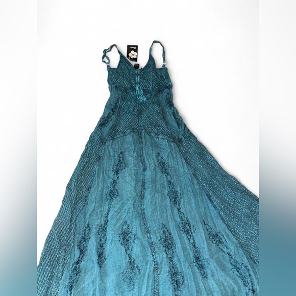 Flower Dresses & Skirts - Chic Teal Lace Maxi Dress